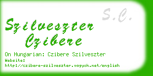 szilveszter czibere business card